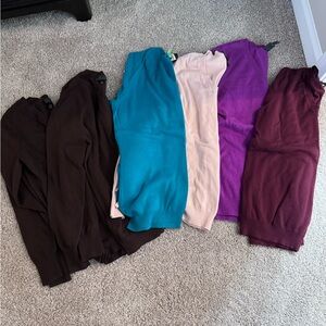 Worthington Women's V-Neck Sweaters - Brown, Teal, Pink, Purple, Burgundy